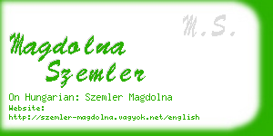 magdolna szemler business card